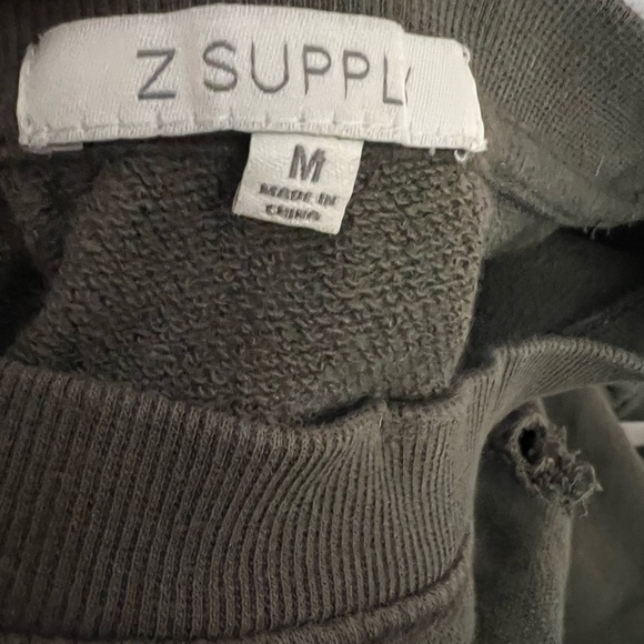 Z Supply Women Olive Green Distressed Lounge Set M Joggers + M Sweatshirt - Picture 9 of 15